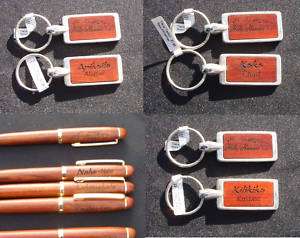 Hilo Hawaii Personalized Rosewood Pens & Keychains A B  