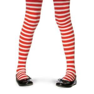  Lets Party By Leg Avenue Red/White Striped Tights Child / White 