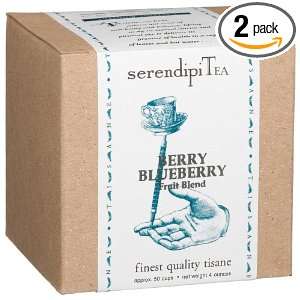 SerendipiTea Berry Blueberry, Fruit Blend Tisane, 4 Ounce Boxes (Pack 