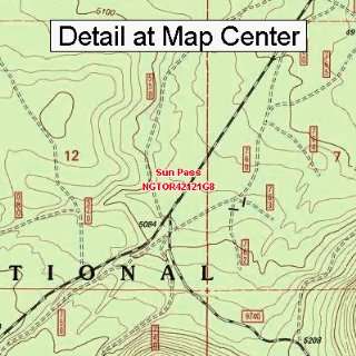  USGS Topographic Quadrangle Map   Sun Pass, Oregon (Folded 