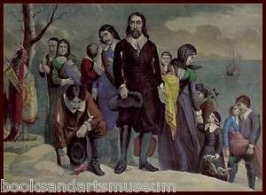 Currier & Ives The Landing of The Pilgrims at Plymouth  