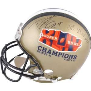 Drew Brees Autographed Pro Line Helmet  Details New Orleans Saints 