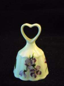 Small Purple Flowers Souvenir Collector Bell Used  