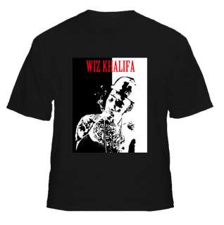 Wiz Khalifa Smoking Rap Gangster T Shirt  