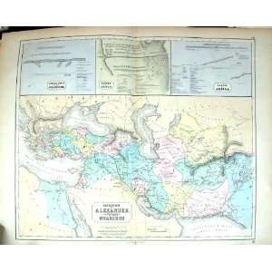  Philip Antique Map C1855 Battle Granicus Issus Arbela 