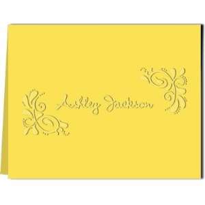 Classic Impressions Embossed Personalized Stationery   Paisley Swirl 