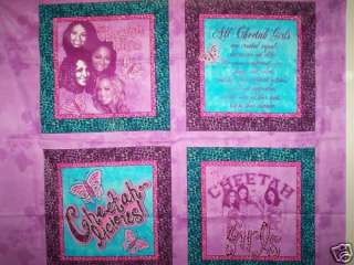  & Pillow Panel Quilt Quilting Fabric Disney Cheetah Girls New  