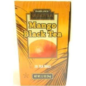Trader Joes Speciality Mango Black Tea 20 Tea Bags Exotic, Refreshing 