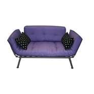   Alliance Purple/Black Polka Dot Mali Soft/Cushion Futon 