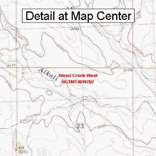 USGS Topographic Quadrangle Map   Weed Creek West, Montana (Folded 