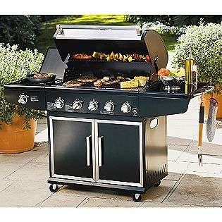  Gas Grill with Side Burner   Black  Kenmore Outdoor Living Grills 