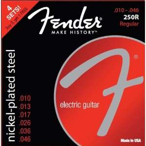  Fender 250R Nickel Plated Steel 10 46 4 pk Musical 