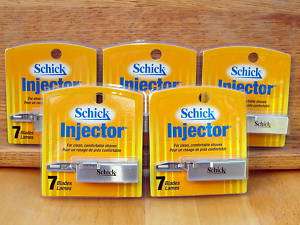35 Schick Injector Razor Blades,Cartridges, 5 PACKAGES  