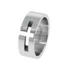 FreshTrends Modern Cross High Polish Stainless Steel Ring   Size 6
