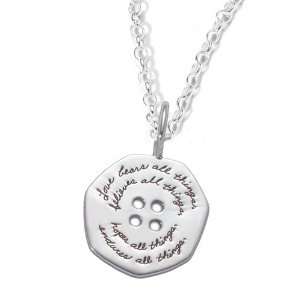 BB Becker Boutique Sterling Silver Love Button Pendant on Sterling 