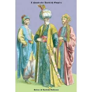  Turkish Noblemen & Sultan, 11th Century   Poster by 