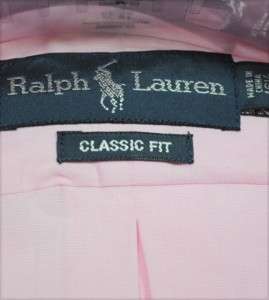 NWT Ralph Lauren POLO Mens Classic Fit Button Down Shirt Pink  