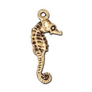  24mm Antique Gold Seahorse Charm by TierraCast Arts 