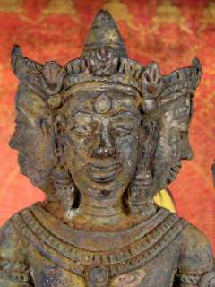 This 4 headed Cambodian Buddha has been crafted from solid bronze.