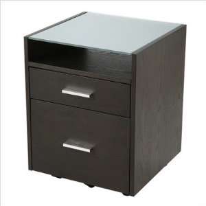  Barette File Cabinet   Wenge/Silver