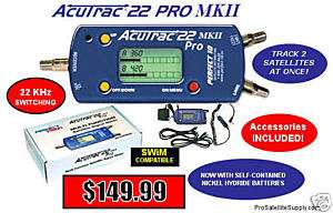 AcuTRAC 22 PRO MK2 SATELLITE SIGNAL METER w ACCESSORIES  