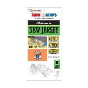    Mini Maps Epoxy Embll. 10/Pkg New Jersey (3 Pack) 