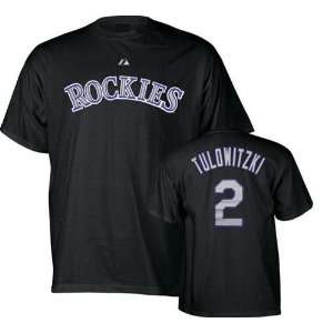  Troy Tulowitzki #2 Colorado Rockies Name and Number T Shirt 