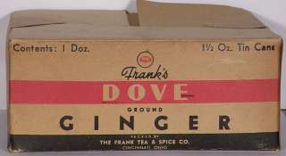 Frank Tea and Spice GINGER TINS BOX w/ ADVERTISING  