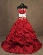 Kelly Arden Red ball prom evening wedding gown dress women sz 11 lace 