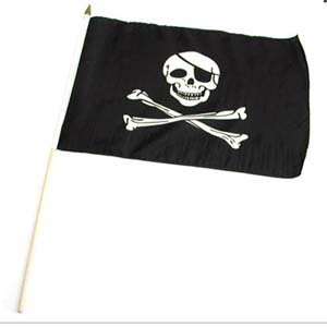    Jolly Roger Pirate12x18 inch stick flag Patio, Lawn & Garden
