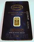   24k SOLID GOLD BAR Istanbul Refinery Goldgram Bullion 999.9 Fine GOLD