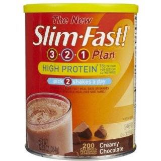 Slim Fast 3 2 1 High Protein Powder, Extra Creamy Chosolate, 12.83 oz
