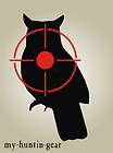 Owl STENCIL Shooting Varmint Cross hair Target Paint