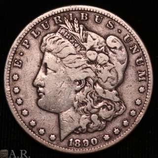 1890 CC Morgan Silver Dollar Fine+/VF  