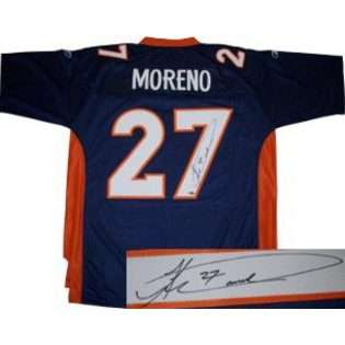    Sports Knowshon Moreno Signed Denver Broncos Blue Reebok EQT Jersey