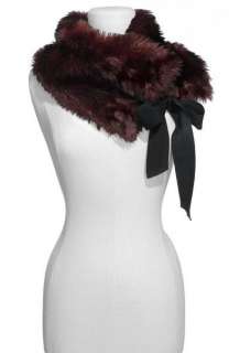 NWT JUICY COUTURE Vintage Glam Soft Faux Fur Knit Tippets Winter Scarf 