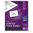   Laser/Inkjet Name Badge Labels, 2 1/3 x 3 3/8, White, 160/Pack