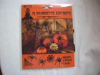 15 Silhouette Cut Outs Halloween Decoration*NEW*spiders  