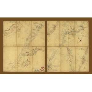  Civil War Map Sketches of roads in the Shenandoah Valley 