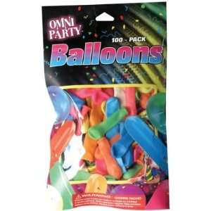  Omni Party Balloons Assorted Pack, 100 Count (6 Pack 
