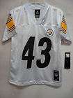 Steelers Troy Polamalu White NFL Youth Jersey Small $