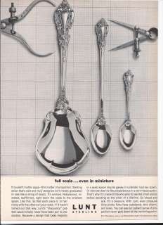 1965 Lunt Sterling Silverware Ad Eloquence Pattern  