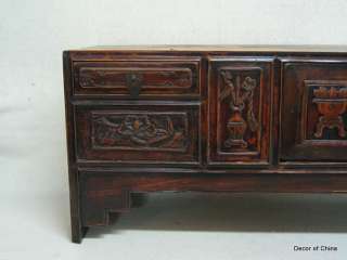 Chinese Antique Carved Low Table Ladys Dresser MA20 02  