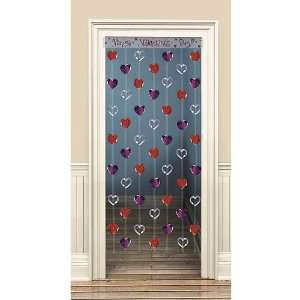  Heart Foil Cascade Doorway Curtain 78in Toys & Games