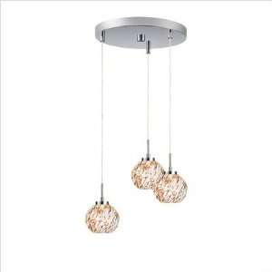  Ceiling Cluster Three Light Mini Pendant in Satin Nickel 