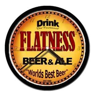  FLATNESS beer and ale cerveza wall clock 
