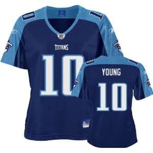  Vince Young Reebok Navy Premier Tennessee Titans Womens 