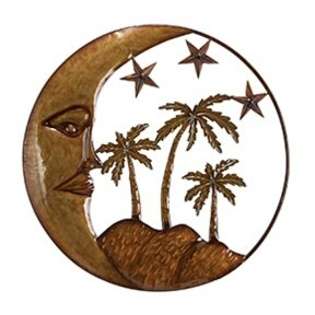   Island Sun Stars N Palms Metal Wall Art Decor Sculpture 