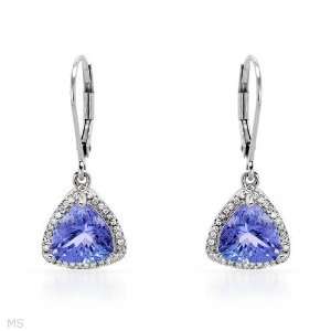  CleverEves 4.71.ctw Tanzanite 14K Gold Earrings 