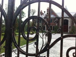   STYLE HAND MADE IRON ESTATE MONUMENTAL DRIVEWAY GATES CTG4  
